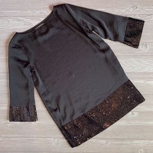 💙 Michael Kors Black Sequence Dress 3/4 Sleeve